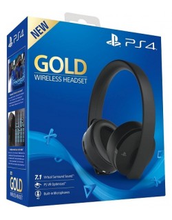 SONY WIRELESS STEREO HEADSET GOLD BLACK PS4 / VR / PC / MAC